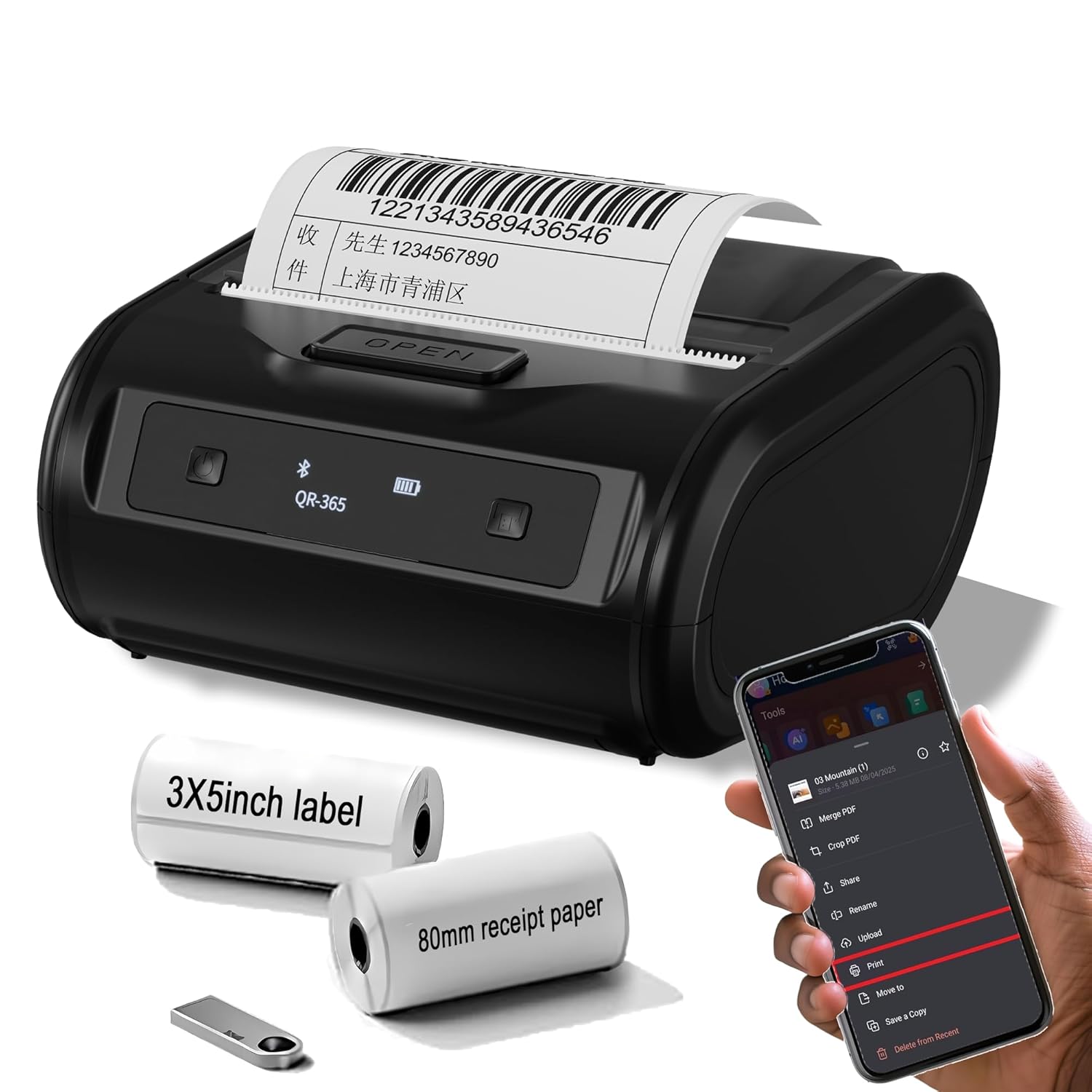 ARVOX 3 Inch Bluetooth Shipping Label Printer